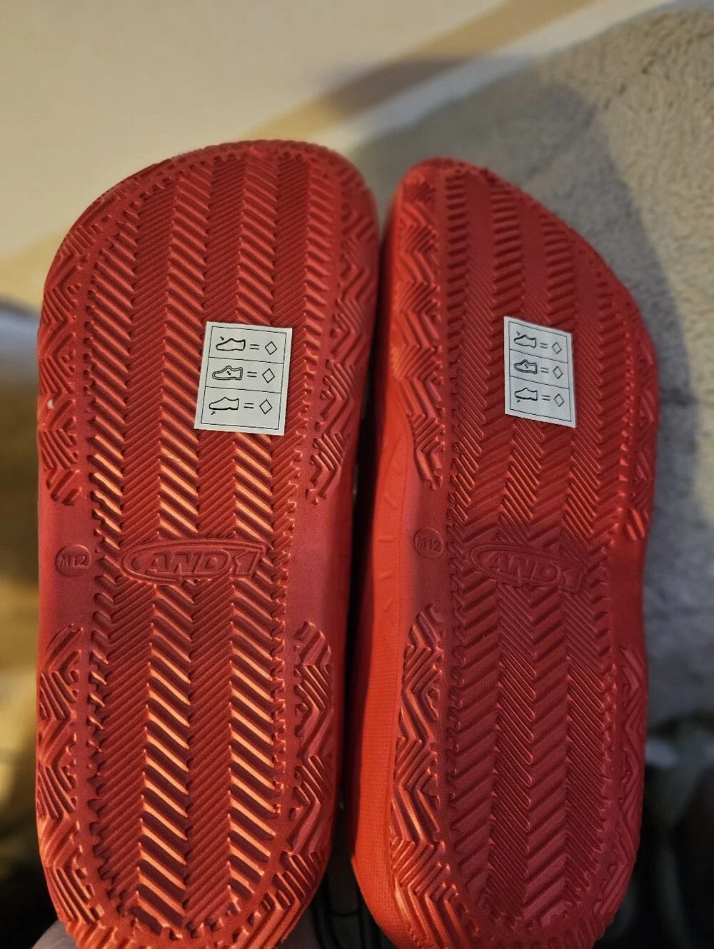 NEW AND1 Unisex Shoes Men's 12   RED Clogs